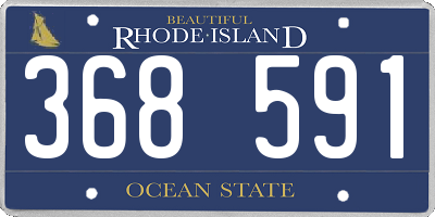 RI license plate 368591