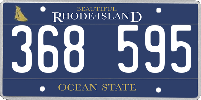 RI license plate 368595