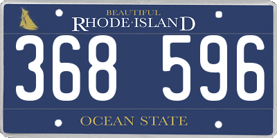 RI license plate 368596