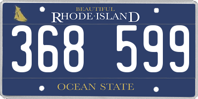 RI license plate 368599
