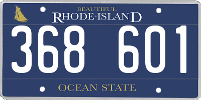 RI license plate 368601