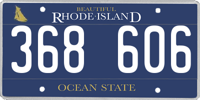 RI license plate 368606