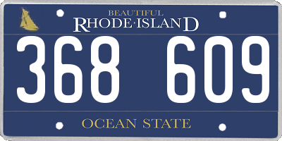 RI license plate 368609