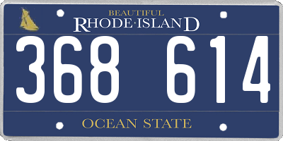 RI license plate 368614