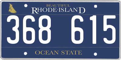 RI license plate 368615