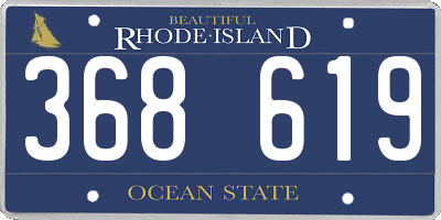 RI license plate 368619