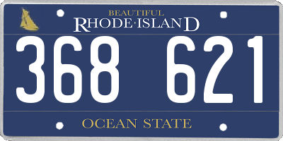 RI license plate 368621