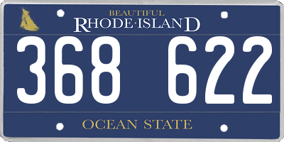 RI license plate 368622