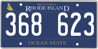RI license plate 368623