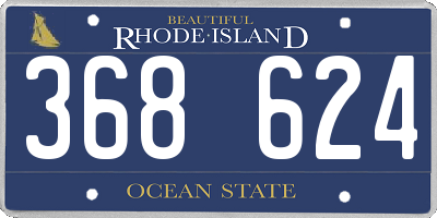 RI license plate 368624