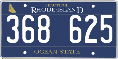 RI license plate 368625