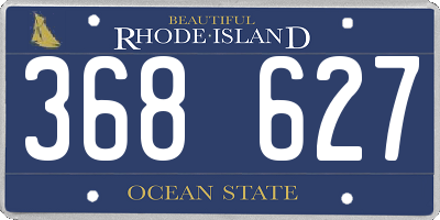 RI license plate 368627