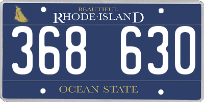 RI license plate 368630