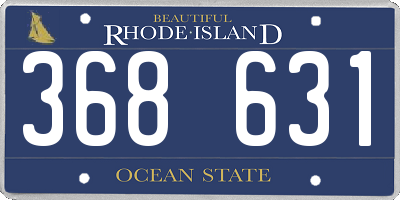 RI license plate 368631