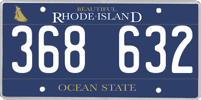 RI license plate 368632