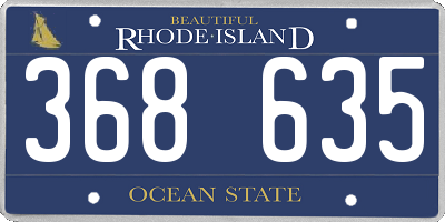 RI license plate 368635
