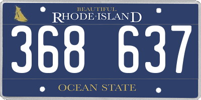 RI license plate 368637