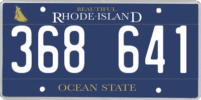 RI license plate 368641