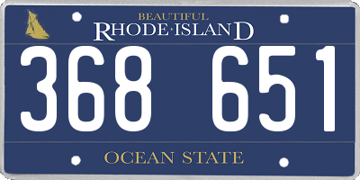 RI license plate 368651
