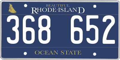 RI license plate 368652