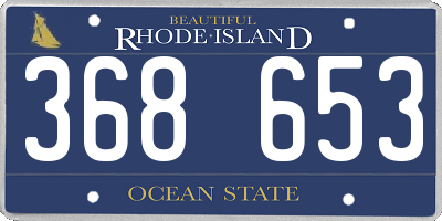 RI license plate 368653