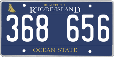 RI license plate 368656