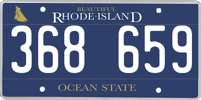 RI license plate 368659