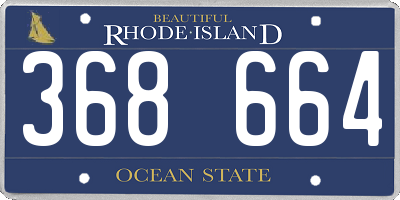 RI license plate 368664