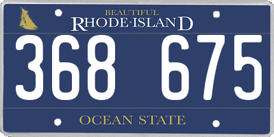 RI license plate 368675