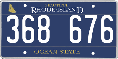 RI license plate 368676
