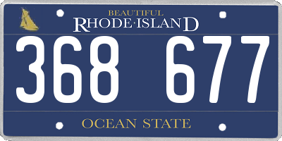 RI license plate 368677
