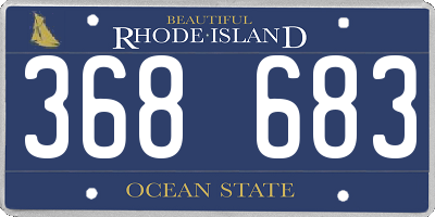 RI license plate 368683