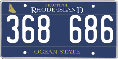 RI license plate 368686