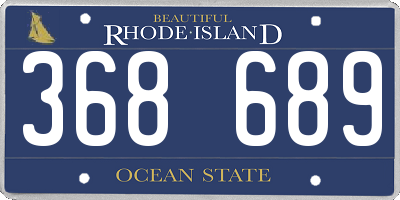 RI license plate 368689