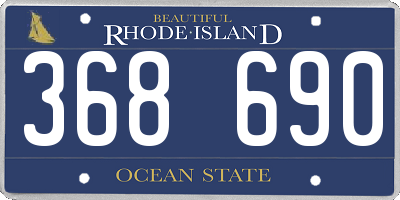 RI license plate 368690