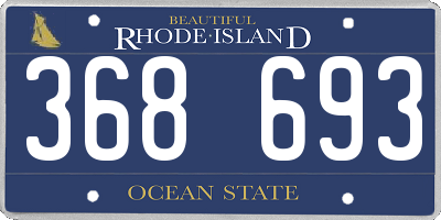 RI license plate 368693