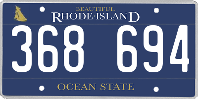 RI license plate 368694