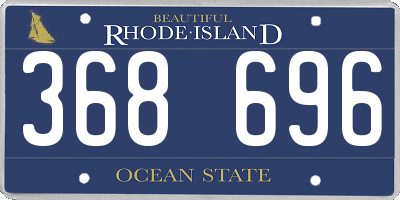 RI license plate 368696