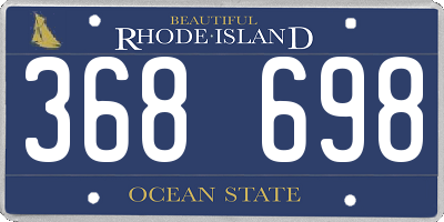RI license plate 368698
