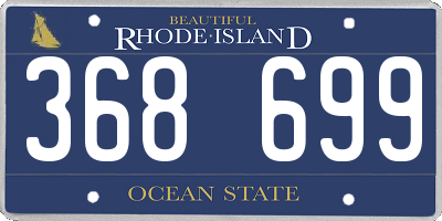 RI license plate 368699