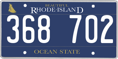 RI license plate 368702