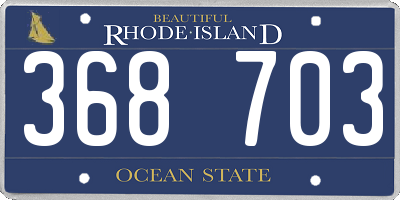 RI license plate 368703