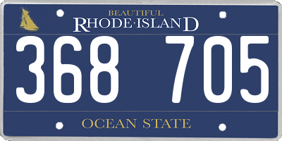 RI license plate 368705
