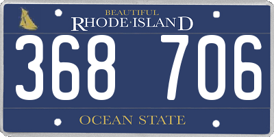 RI license plate 368706