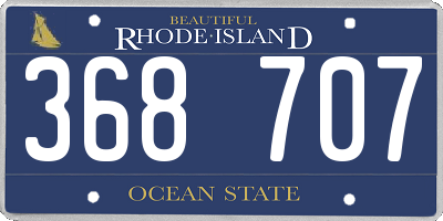 RI license plate 368707