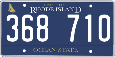 RI license plate 368710