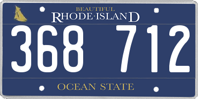 RI license plate 368712
