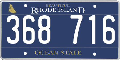 RI license plate 368716