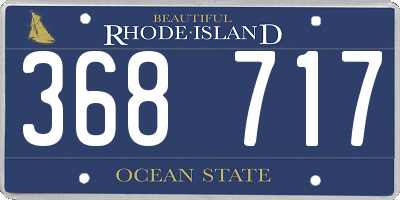 RI license plate 368717