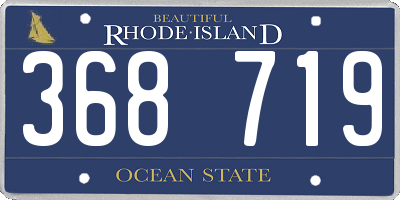 RI license plate 368719